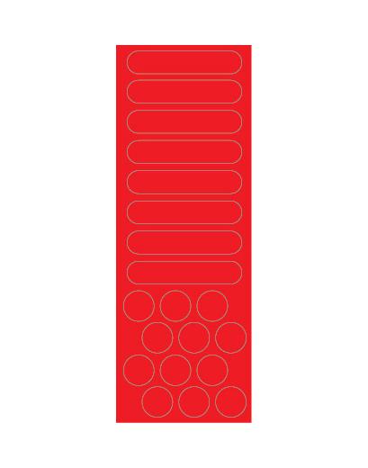 Світловідбиваючі наліпки ONRIDE на шолом червоний