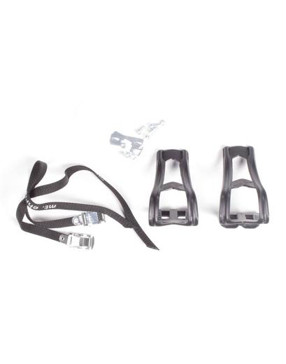 Тукліпси Zefal ToeClip 43 пластикові з ремінцями Christophe Toe-Straps 515 XL чорний L/XL