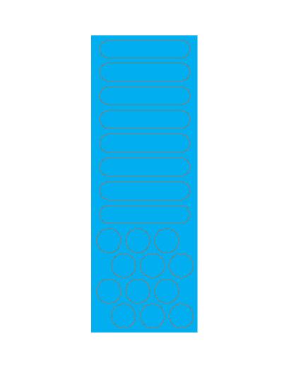 Світловідбиваючі наліпки ONRIDE на шолом синій