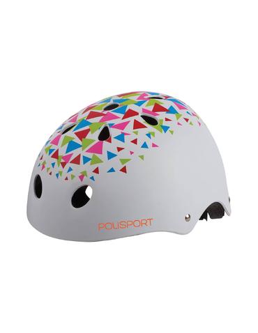 Дитячиі шоломи POLISPORT Junior S Білий матовий / Помаранчевий Injected Hard Shell