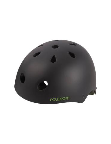 Дитячиі шоломи POLISPORT Junior S Чорний матовий / Зелений Injected Hard Shell
