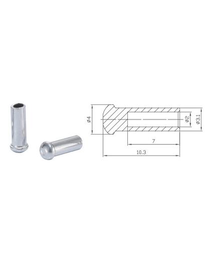 Кінцевик троса Alligator 2.0 мм сріблястий