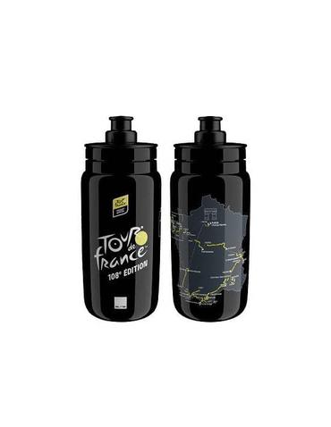 Фляга Elite FLY TOUR DE FRANCE MAP 2021 чорний 550мл