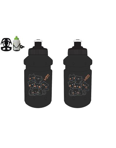 Фляга з фляготримачем на кермо ONRIDE Best 350 мл з ковпачком чорний