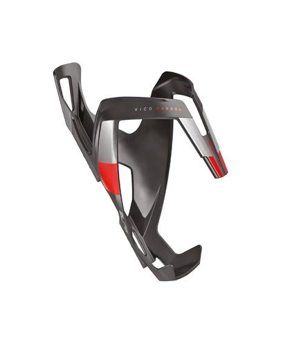 Фляготримач Elite VICO CARBON матовий чорний/червоний