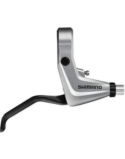 Гальмівна ручка Shimano Alivio BL-T4000 V-brake ліва під 2 пальця сріблястий/чорний