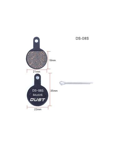 Гальмівні колодки напівметал disc DUST DS-08S TEKTRO IOX，Lyra, Novella