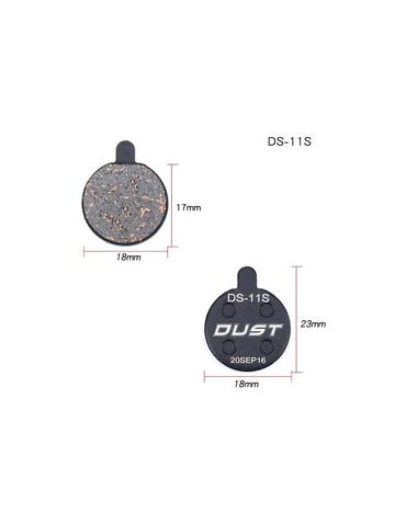 Гальмівні колодки напівметал disc DUST DS-11S Alhonga, ZOOM DB250/350/450/550