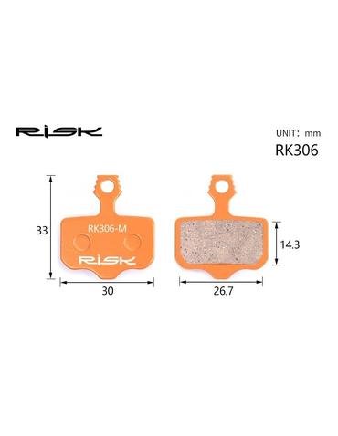 Гальмівні колодки напівметал disc RISK RK306-S AVID ELIXI/R/CR Mag /E1/E3/E5/E7/E9/XO/XX