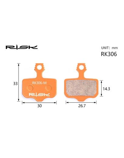 Гальмівні колодки напівметал disc RISK RK306-S AVID ELIXI/R/CR Mag /E1/E3/E5/E7/E9/XO/XX