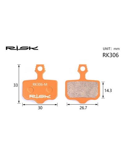 Гальмівні колодки напівметал disc RISK RK306-S AVID ELIXI/R/CR Mag /E1/E3/E5/E7/E9/XO/XX