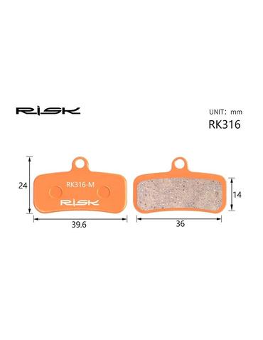 Гальмівні колодки напівметал disc RISK RK316-S SAINT M810、M820、ZEE M640、TRP Quadiem