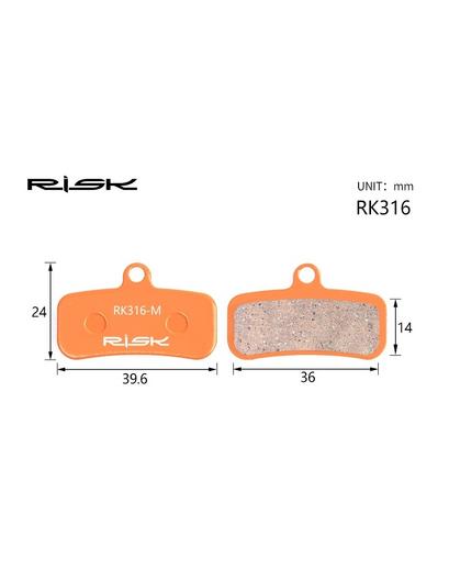 Гальмівні колодки напівметал disc RISK RK316-S SAINT M810、M820、ZEE M640、TRP Quadiem