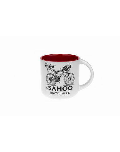 Горнятко SAHOO_З Sahoo їхати файно. Біло-червоний. Біло-червона 350мл