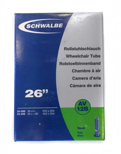 Камера Schwalbe AV12B 26-27.5˝x3/4-1.10˝ (20/25-584/590) AV 40мм (для візків)