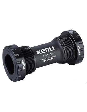 Каретка Kenli KL-110A, зовнішні чашки, з пильниками, вал 24 мм, 68/73 мм, чорна