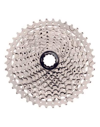Касета SunRace CSMS3 TA1 X, 10 швидкостей, 11-51Т, алюмінієвий  павук, Silver