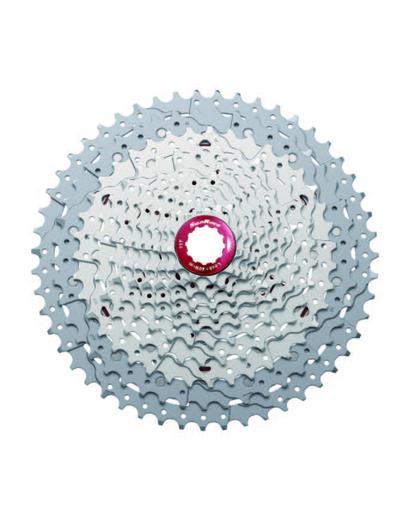 Касета SunRace CSMX80 EA1 X, 11 швидкостей, 11-51Т, алюмінієвий  павук, Silver