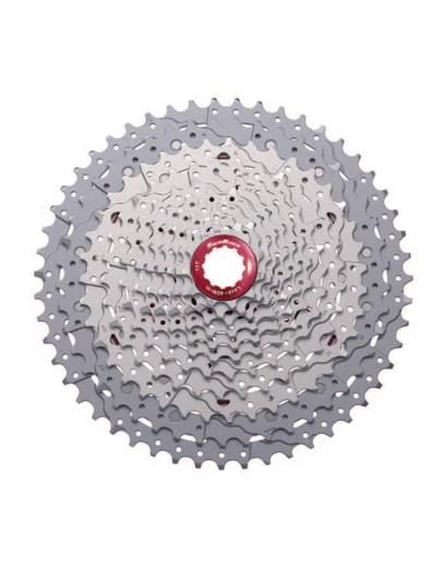 Касета SunRace CSMX80 EA1 X, 11 швидкостей, 11-51Т, алюмінієвий  павук, Silver