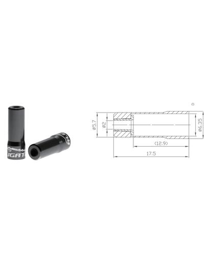 Кінцевик Alligator для гальмівної рубашки чорний,