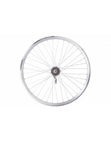 Колесо задн. VLT 26" AL 36H двуст. silver; Втулка черв. SHUNFENG SF-CT01 на гайках