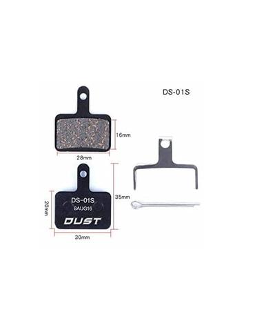 Колодки гальмiвнi напівметал disc DUST DS-01S Пiдходить пiд дисковi гальма: Shimano M515/M446/Tektro