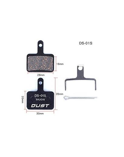 Колодки гальмiвнi напівметал disc DUST DS-01S Пiдходить пiд дисковi гальма: Shimano M515/M446/Tektro