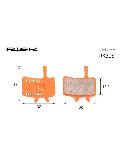 Колодки гальмiвнi полуметал пiд дисковi гальма RISK RK305-S Пiдходить пiд дисковi гальма AVID BB7