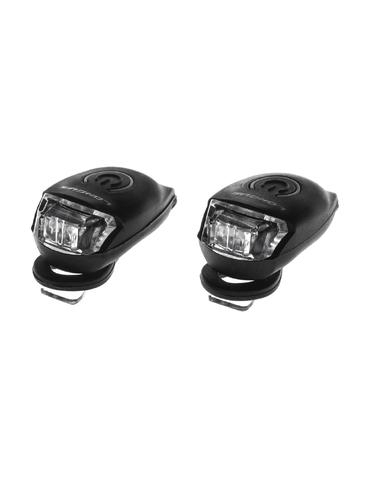 КОМПЛЕКТ: Світло Longus CIRCLE переднє+заднє 2+2LED, 2ф-ції, чорний