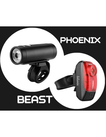 Комплект велосипедного світла LeLumia Phoenix The Beast combo