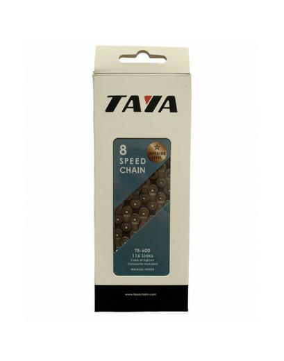 Ланцюг TAYA 7/8 шв Silver/Black 1/2 x 3/32 116 ланок TB600 з замком в боксі