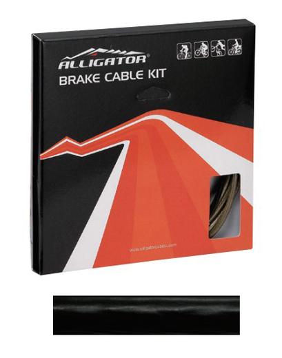 Набір гальмівних рубашок/тросиків та кінцевиків Alligator Super Fortress чорний