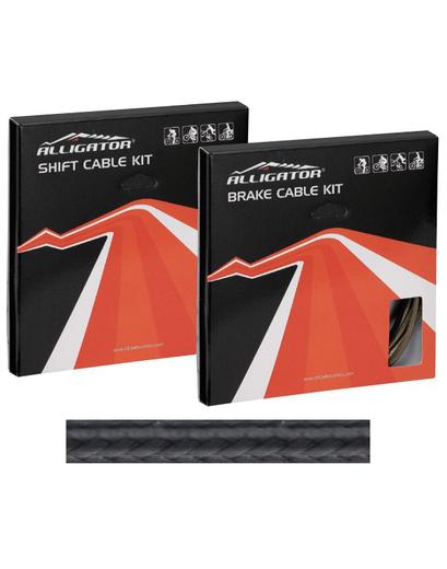 Набір рубашок/тросиків та кінцевиків перемикання Alligator Sleek Glide чорний