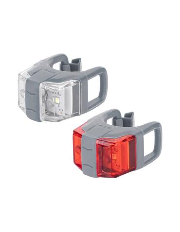 Набір велосипедного світла KLS TWINS II, Steel Grey