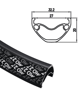 Обід Alex Rims GD26P FV, 700C, 32H, чорний
