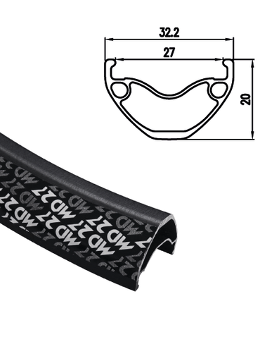 Обід Alex Rims MD27 SSE FV, 29", 32H, чорний