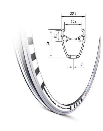 Обід Mach1 Road Runner 28˝ (700C) 32 отвори під V-Brake сріблястий FV