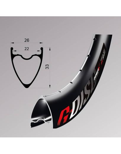 Обід Remerx G-DISC RX 5022, 29'', 622x22, 32 отв., FV, , чорний анодований, безкамерний