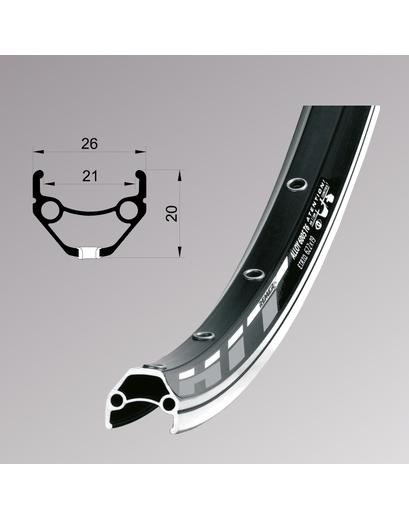 Обід Remerx HIT 21 RX 4521, 26'', 559x21, 32 отв., AV, пістонований, чорний анодований, V-Br, CNC