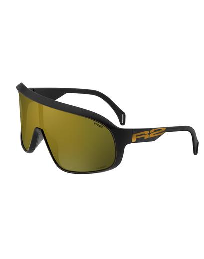 Окуляри R2 FALCON оправа матова чорна лінзи grey Polarized з покрит. Gold Mirror (CAT. 3)