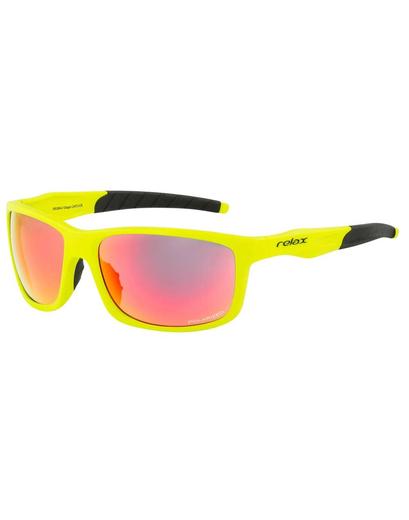 Окуляри Relax Gaga 2020 оправа жовто-чорна матова лінза Polarized grey покриття INFERNO(CAT.2)