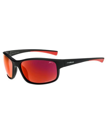 Окуляри Relax Helliar 2020 оправа чорно-червона матова лінза Polarized grey покриття INFERNO(CAT.3)