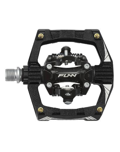 Педалі FUNN Ripper, DU/пром., Cr-Mo вісь, сталеві піни, AL6061 CNC, two sides CLIP, чорний