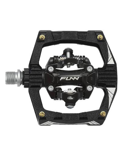 Педалі FUNN Ripper, DU/пром., Cr-Mo вісь, сталеві піни, AL6061 CNC, two sides CLIP, чорний