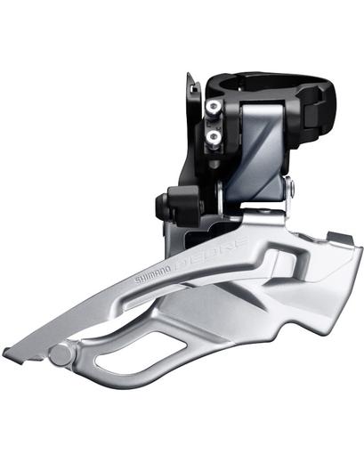 Перемикач передній FD-T6000-H, DEORE 3X10, для 44/48, HIGH CLAMP, DOWN-SWING, DUAL-PULL хомут, срібл
