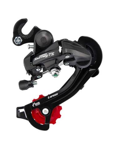 Перемикач задній Shimano Tourney TZ RD-TZ500-B крюк 6 швидкостей