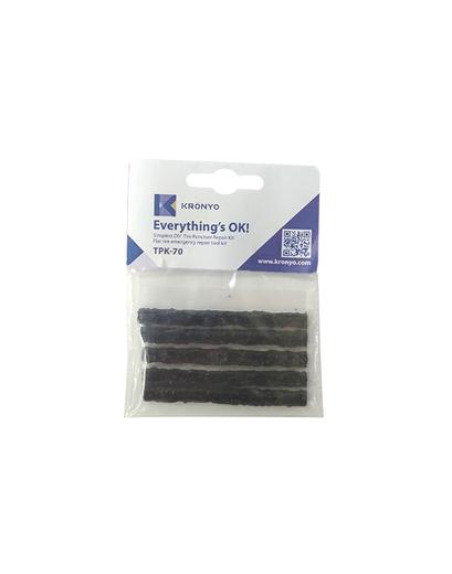Пробки для ремонту безкамерних покришок KRONYO MTB TPK-70 3,5 мм чорні (5шт)