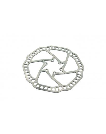 Ротор CSC Six 160 мм під 6 болтів сріблястий з болтами