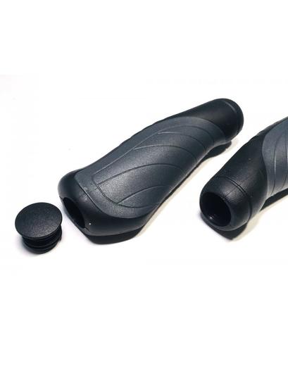 Ручки керма Velo Ergogel D2 135мм гелева. анатоміч., широкі сіро-чорні