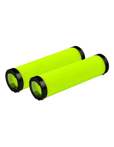 Ручки руля Longus FLUO з замками неоновий жовтий 130мм